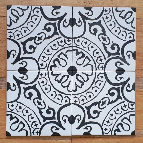 black and White encaustic tiles Sydney