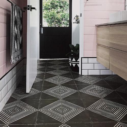 diamond floor tiles Bathroom Sydney