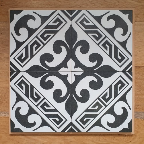 black and white pattern tile Sydney